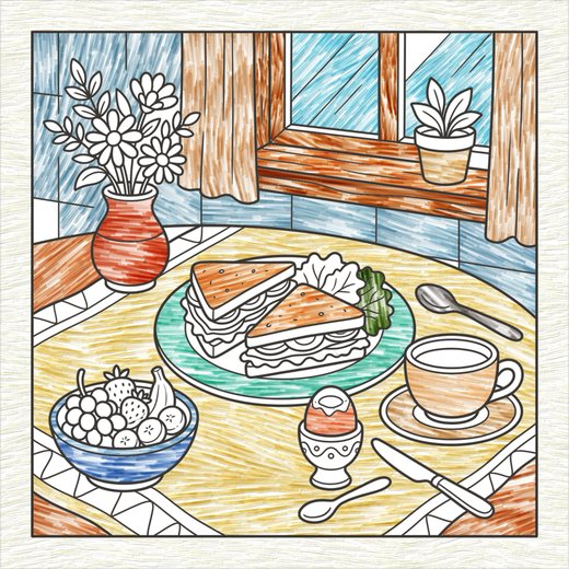 色鉛筆で塗った見本