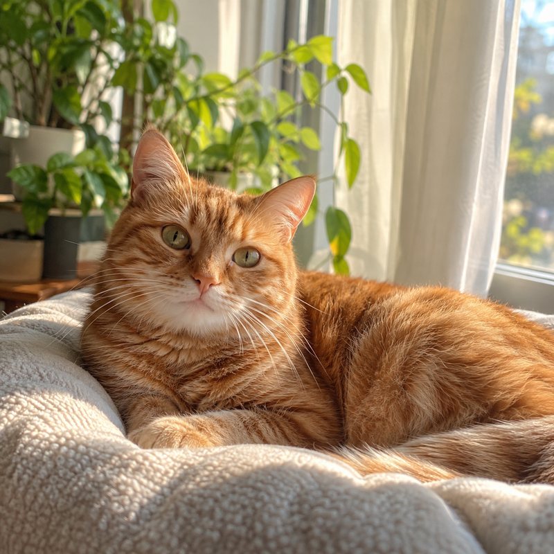 元の写真(茶トラの猫)